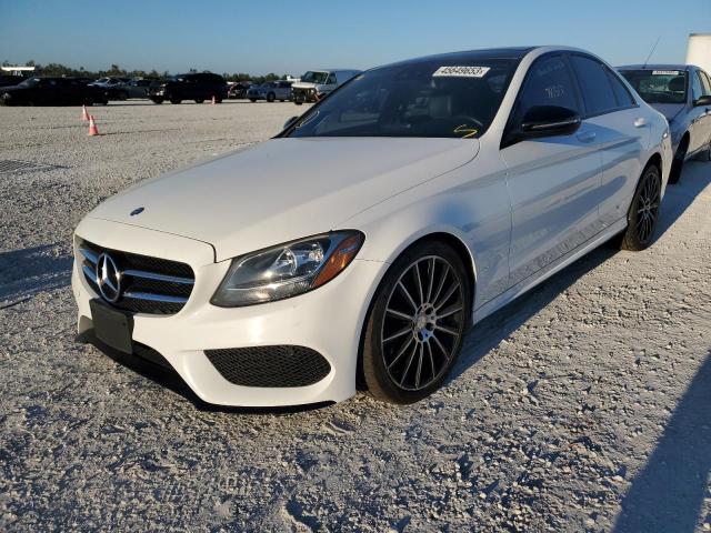 55SWF4JBXGU123671 - 2016 MERCEDES-BENZ C 300 WHITE photo 1