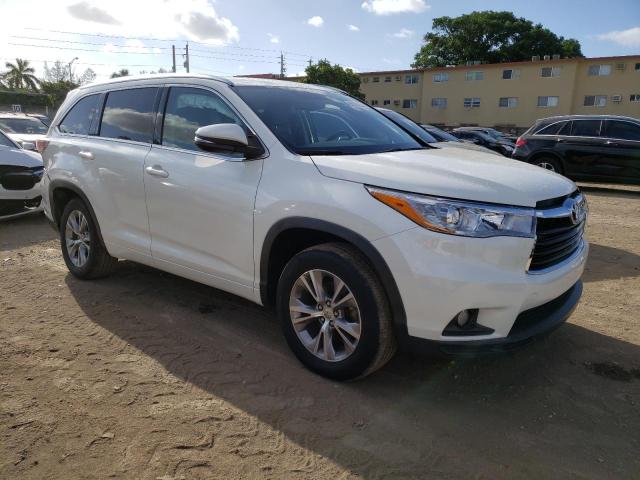 5TDKKRFH8FS066094 - 2015 TOYOTA HIGHLANDER XLE WHITE photo 4