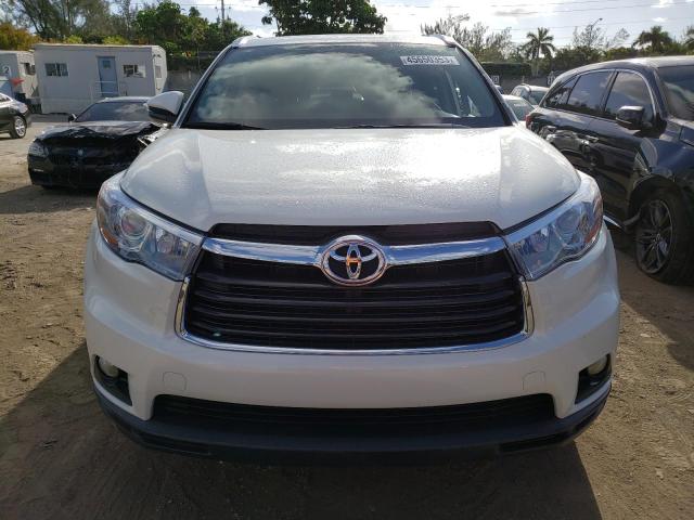 5TDKKRFH8FS066094 - 2015 TOYOTA HIGHLANDER XLE WHITE photo 5