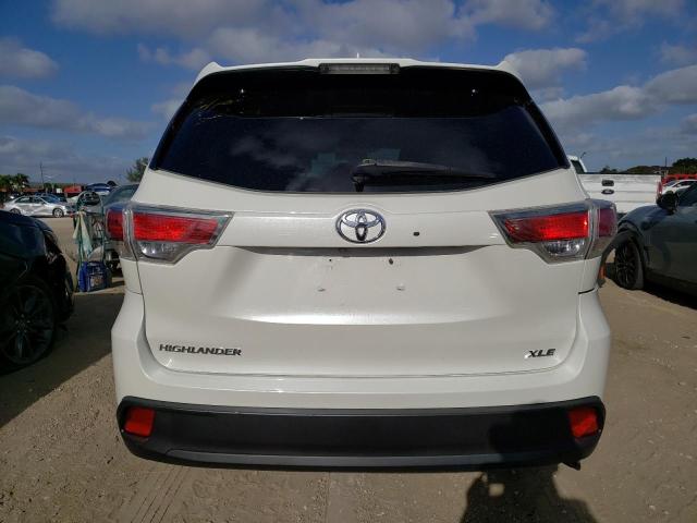 5TDKKRFH8FS066094 - 2015 TOYOTA HIGHLANDER XLE WHITE photo 6