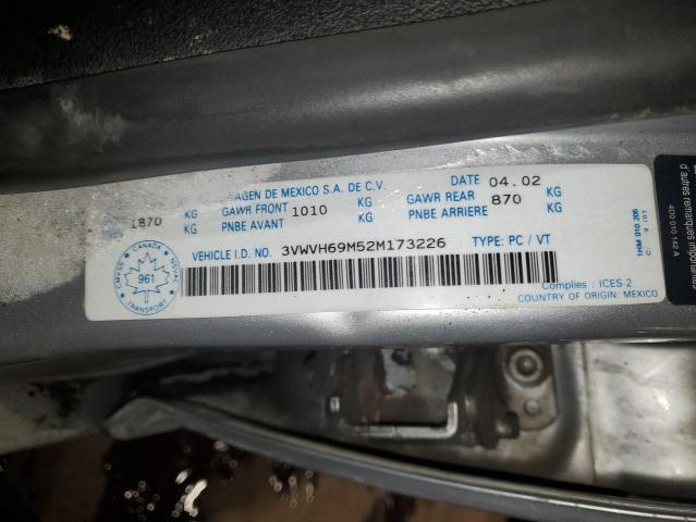 3VWVH69M52M173226 - 2002 VOLKSWAGEN JETTA GLI SILVER photo 12