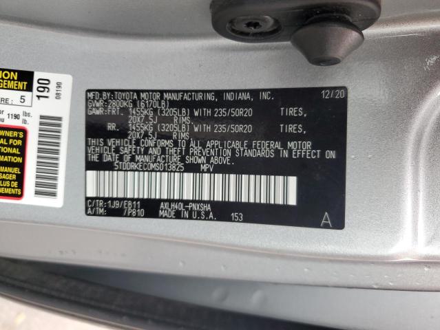 5TDDRKEC0MS013825 - 2021 TOYOTA SIENNA XSE SILVER photo 14