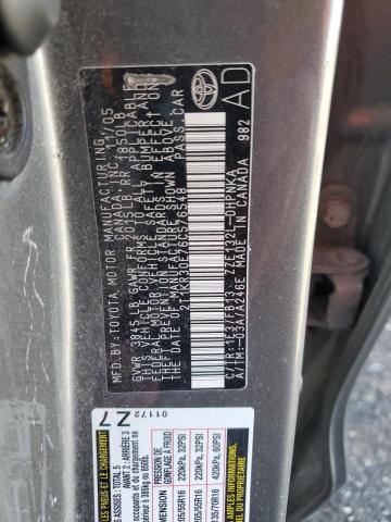 2T1KR30E76C576548 - 2006 TOYOTA COROLLA MA XR GRAY photo 12