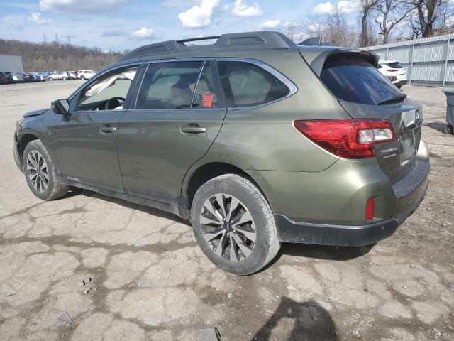 4S4BSENC8H3390600 - 2017 SUBARU OUTBACK 3.6R LIMITED GREEN photo 2