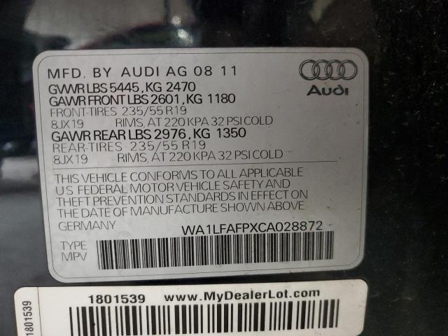 WA1LFAFPXCA028872 - 2012 AUDI Q5 PREMIUM PLUS BLUE photo 13