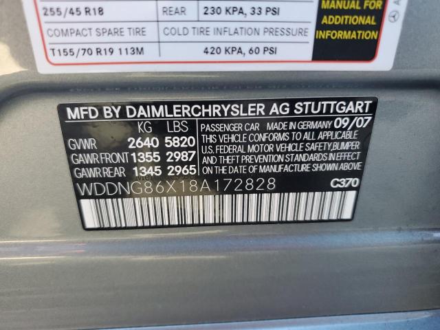 WDDNG86X18A172828 - 2008 MERCEDES-BENZ S 550 4MATIC GRAY photo 12