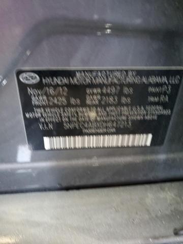 5NPEC4ABXDH647213 - 2013 HYUNDAI SONATA SE GRAY photo 12