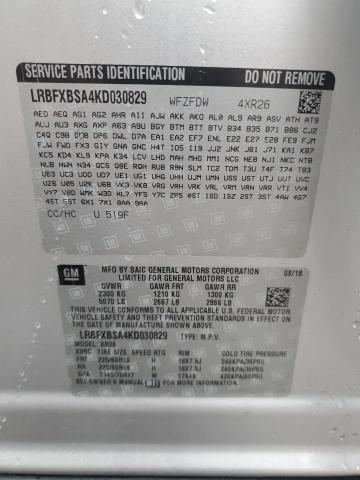 LRBFXBSA4KD030829 - 2019 BUICK ENVISION PREFERRED Gümüş foto 12