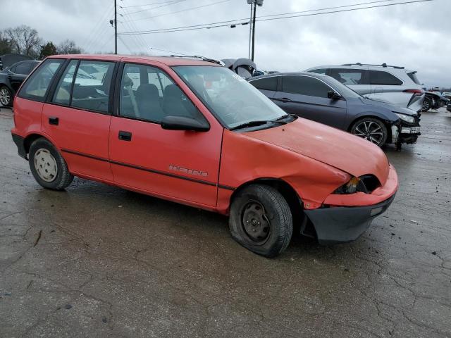 2C1MR6462M6745836 - 1991 GEO METRO BASE RED photo 4