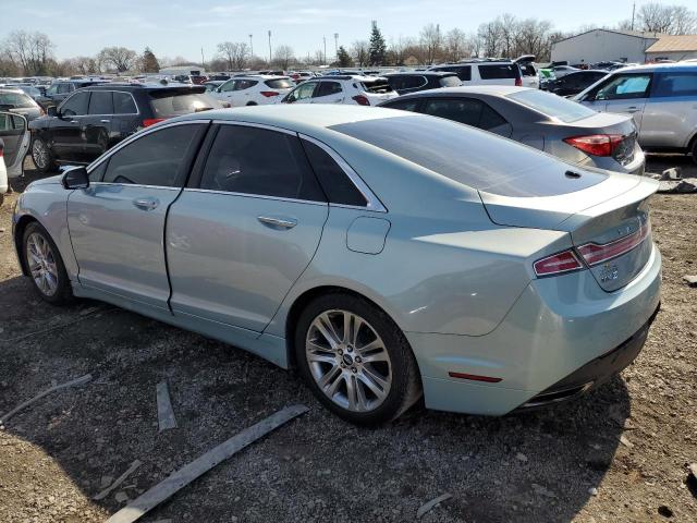 3LN6L2LU8DR800929 - 2013 LINCOLN MKZ HYBRID BLUE photo 2