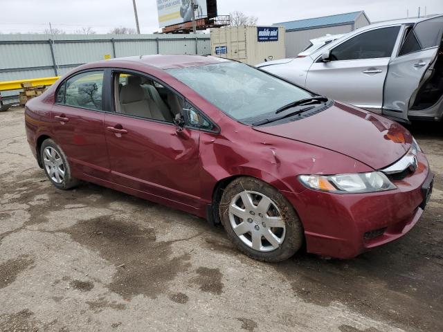 19XFA1F53AE071962 - 2010 HONDA CIVIC LX RED photo 4