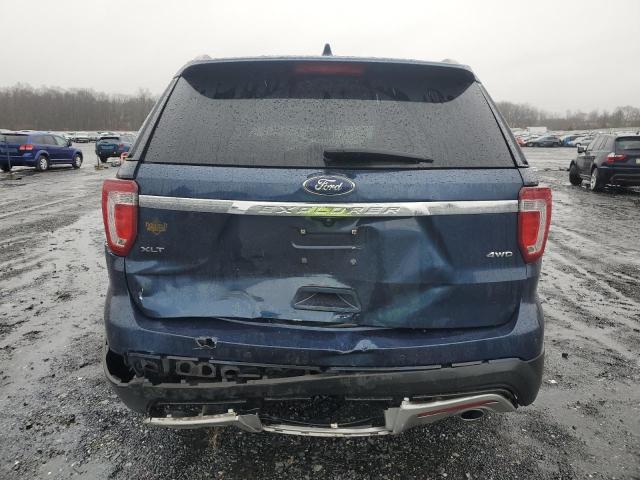 1FM5K8D88HGE18237 - 2017 FORD EXPLORER XLT BLUE photo 6