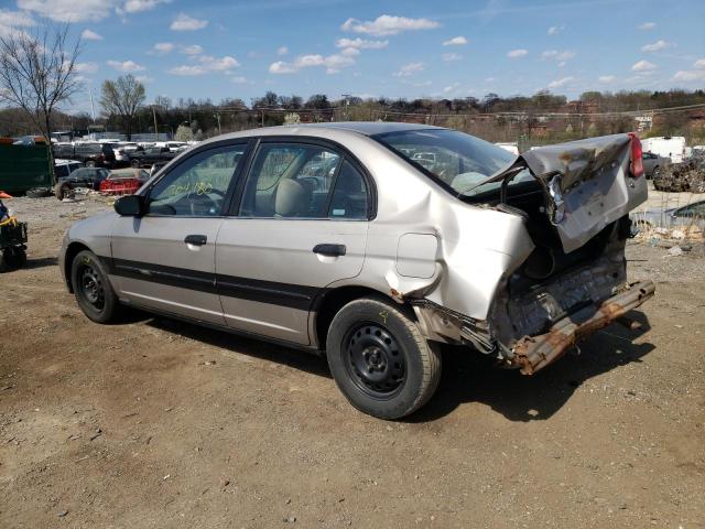 2HGES15521H552365 - 2001 HONDA CIVIC LX GRAY photo 2