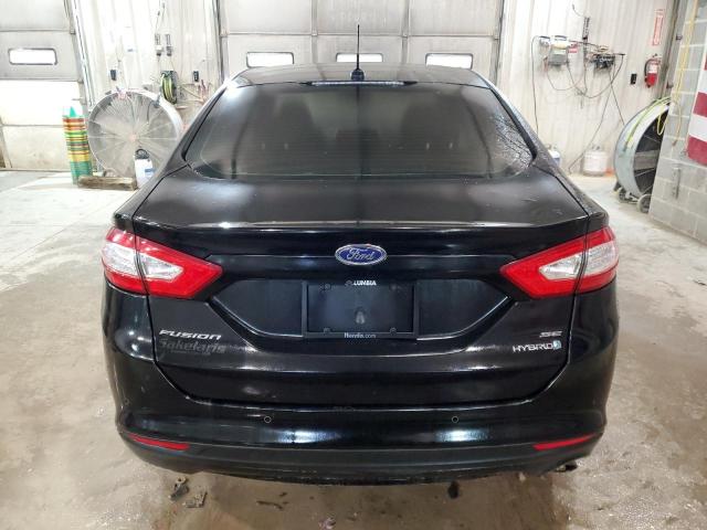 3FA6P0LU0GR355481 - 2016 FORD FUSION SE HYBRID BLACK photo 6