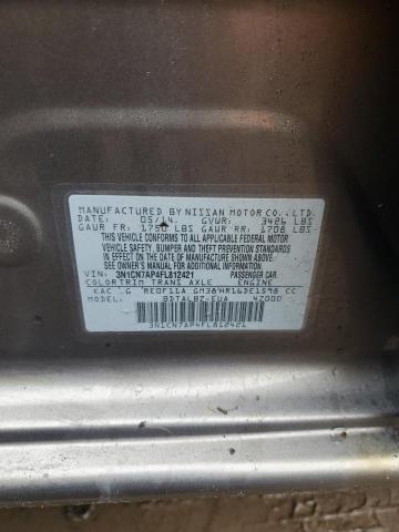 3N1CN7AP4FL812421 - 2015 NISSAN VERSA S SILVER photo 13