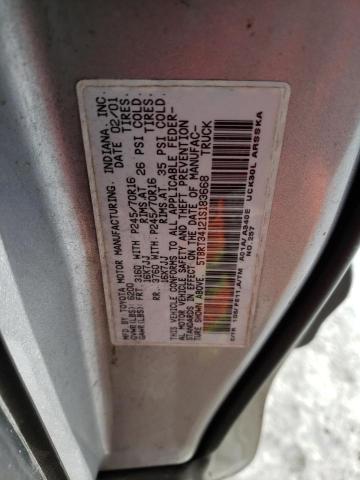 5TBRT34121S183668 - 2001 TOYOTA TUNDRA ACCESS CAB ვერცხლისფერი ფოტო 12