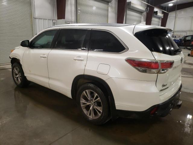 5TDJKRFHXES050750 - 2014 TOYOTA HIGHLANDER XLE თეთრი ფოტო 2