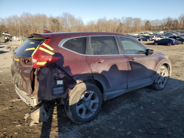 2HKRW2H87KH608468 - 2019 HONDA CR-V EXL MAROON photo 3