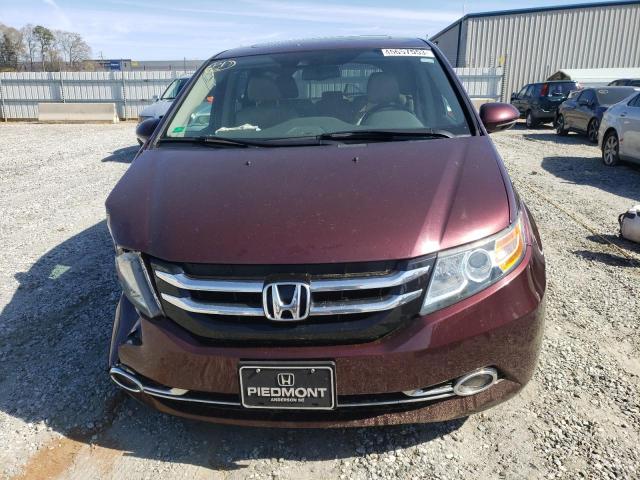 5FNRL5H9XEB138202 - 2014 HONDA ODYSSEY TOURING BURGUNDY photo 5