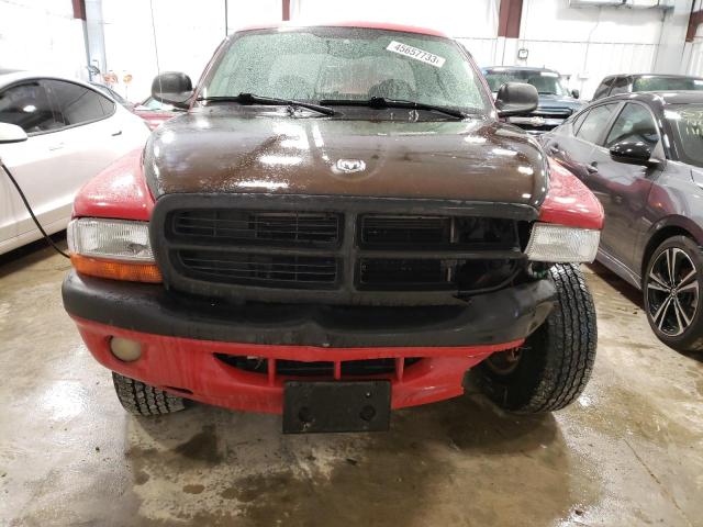 1B7HG38N22S713408 - 2002 DODGE DAKOTA QUAD SPORT RED photo 5