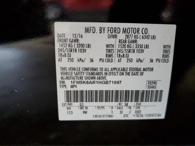 1FM5K8AR1HGB71897 - 2017 FORD EXPLORER POLICE INTERCEPTOR 黑色 照片 13