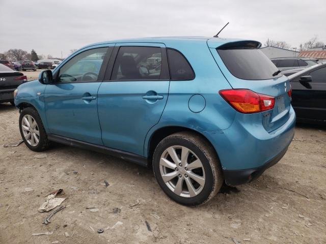 4A4AP3AU1EE002538 - 2014 MITSUBISHI OUTLANDER ES BLUE photo 2