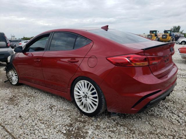 KMHD04LB9JU615321 - 2018 HYUNDAI ELANTRA SPORT RED photo 2