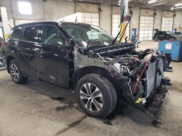 5TDGZRBH6NS568916 - 2022 TOYOTA HIGHLANDER XLE Azul foto 4