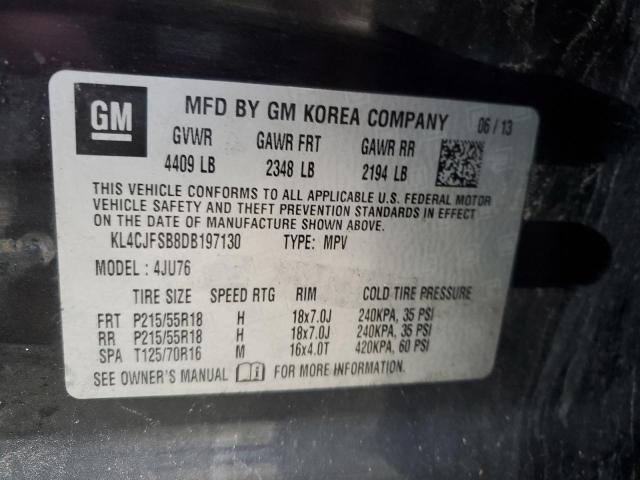 KL4CJFSB8DB197130 - 2013 BUICK ENCORE CONVENIENCE 黑色 照片 12