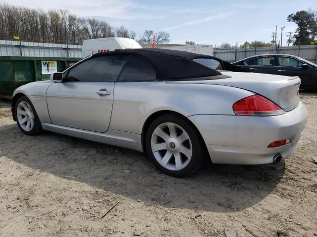 WBAEK13577CN82715 - 2007 BMW 650 I SILVER photo 2