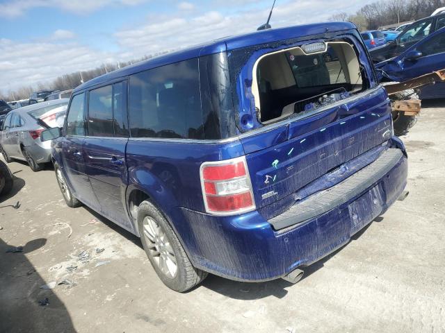 2FMHK6C89EBD24776 - 2014 FORD FLEX SEL BLUE photo 2