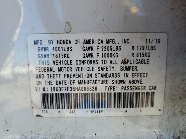 19UDE2F35HA009820 - 2017 ACURA ILX BASE WATCH PLUS WHITE photo 12