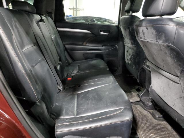 5TDJKRFH7FS163847 - 2015 TOYOTA HIGHLANDER XLE 勃艮第红 照片 10