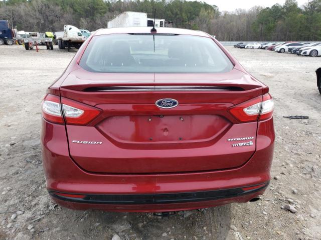 3FA6P0RU2ER262501 - 2014 FORD FUSION TITANIUM HEV RED photo 6