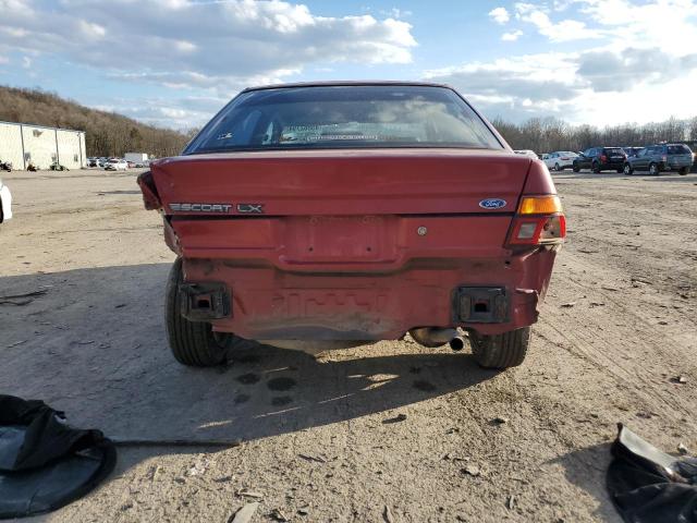 1FAPP14J2MW162479 - 1991 FORD ESCORT LX BURGUNDY photo 6