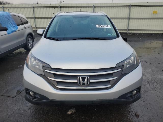 2HKRM4H78EH617838 - 2014 HONDA CR-V EXL SILVER photo 5