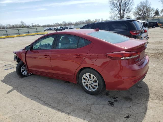 KMHD74LF6HU407762 - 2017 HYUNDAI ELANTRA SE RED photo 2