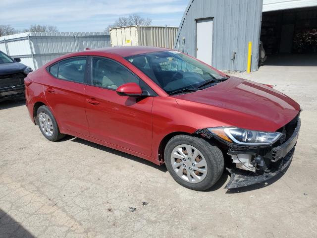 KMHD74LF6HU407762 - 2017 HYUNDAI ELANTRA SE RED photo 4