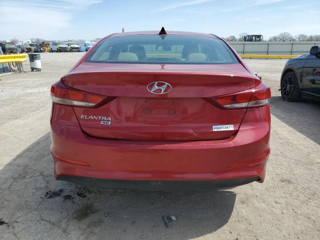 KMHD74LF6HU407762 - 2017 HYUNDAI ELANTRA SE RED photo 6