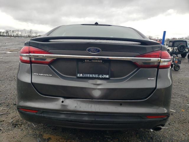 3FA6P0H75JR162348 - 2018 FORD FUSION SE GRAY photo 6