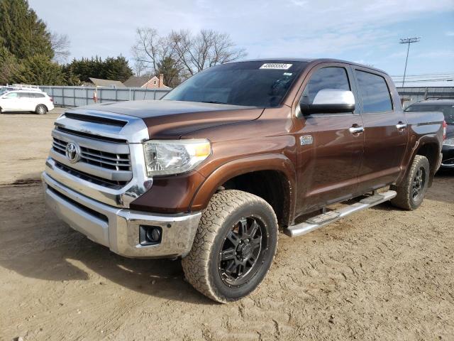 5TFAW5F14EX407608 - 2014 TOYOTA TUNDRA CREWMAX PLATINUM BROWN photo 1