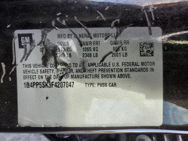 1G4PP5SK3F4207047 - 2015 BUICK VERANO BLACK photo 12