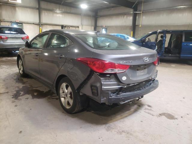 5NPDH4AE6DH365108 - 2013 HYUNDAI ELANTRA GLS GRAY photo 3