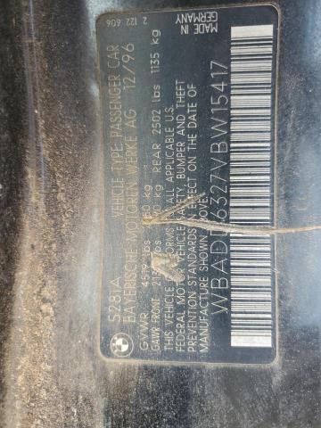 WBADD6327VBW15417 - 1997 BMW 5 SERIES I AUTOMATIC CHARCOAL photo 12