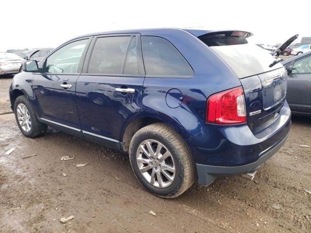 2FMDK3JC9BBA29824 - 2011 FORD EDGE SEL BLUE photo 2