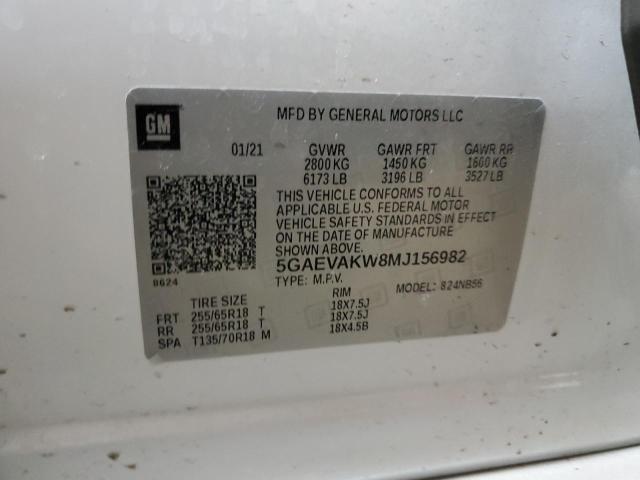 5GAEVAKW8MJ156982 - 2021 BUICK ENCLAVE ESSENCE 白色 照片 14