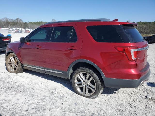 1FM5K8D87GGB30076 - 2016 FORD EXPLORER XLT RED photo 2