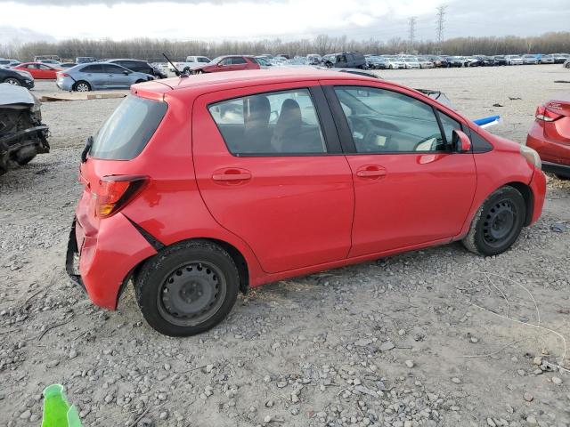 VNKKTUD39FA027302 - 2015 TOYOTA YARIS RED photo 3