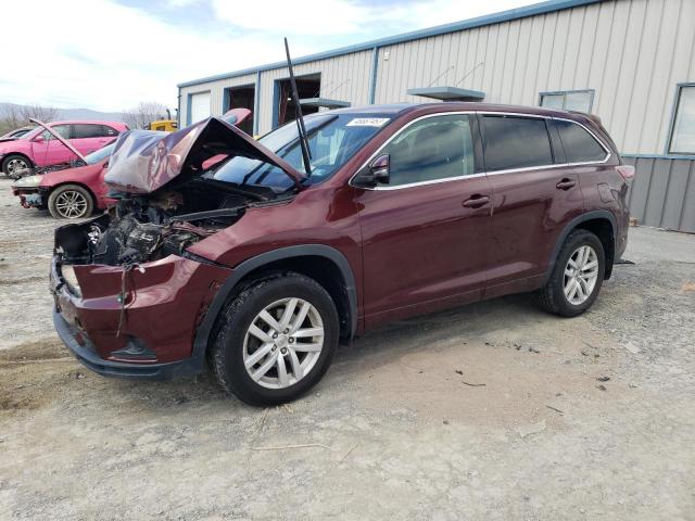 5TDBKRFH7FS105791 - 2015 TOYOTA HIGHLANDER LE MAROON photo 1