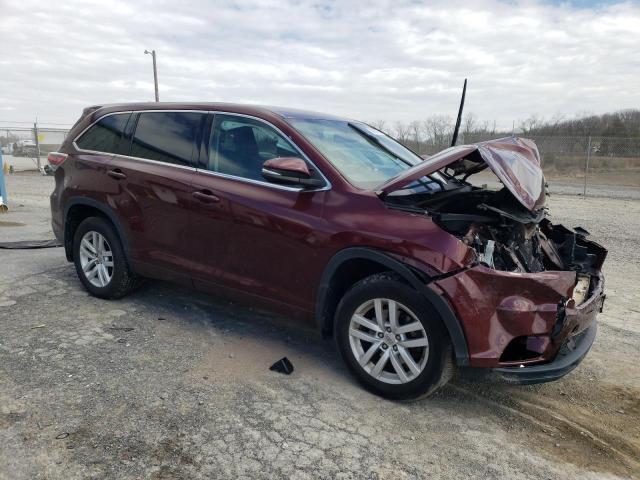 5TDBKRFH7FS105791 - 2015 TOYOTA HIGHLANDER LE MAROON photo 4